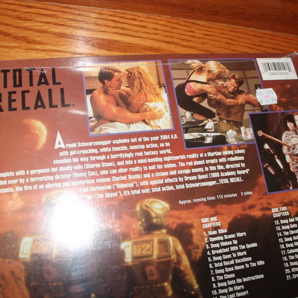 3/$118❤️new TOTAL RECALL Widescreen Laserdisc Arnold Schwarzenegger Sharon Stone - Picture 4 of 10